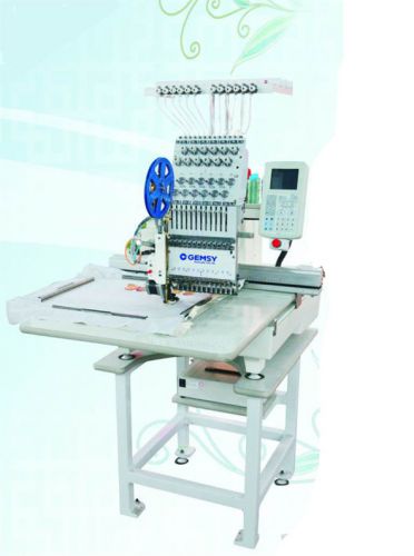 GEM-1201C-1 - 1 HEAD, CAP EMBROIDERY MACHINE WITH DaHao 7 INCH TOUCH SCREEN