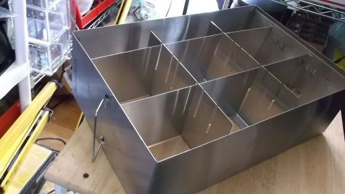 Stainless steel autoclave cryo rack tray with 9 cells 16.5 x 11 x 5.5 for sale