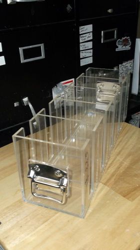 Clear Plexi, Nalgene, Acrylic Wash - AutoClave -freeze Tray rack with 5 chambers