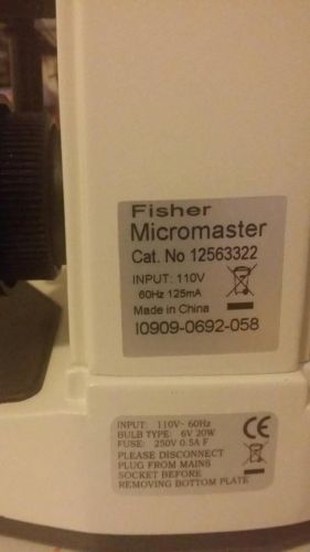 Fisher MicroMaster Scientific Microscope cat no.12563322