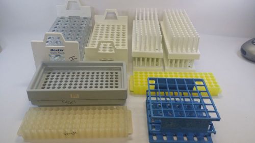 Lot of 10 test tube racks/support holder plastic baxter lab for sale