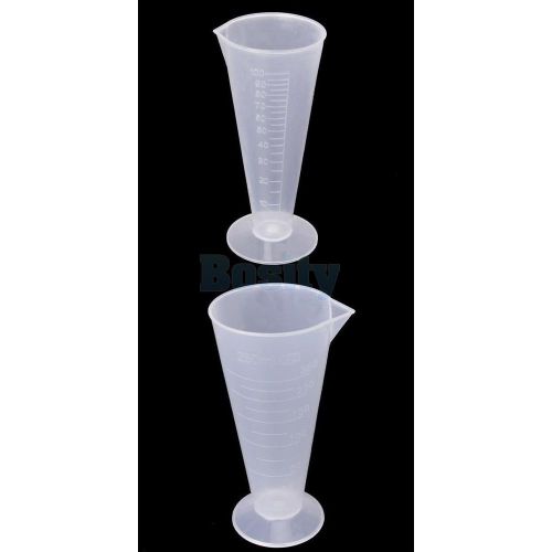 100 + 250ml kitchen laboratory plastic graduated measurement beaker measure cup for sale