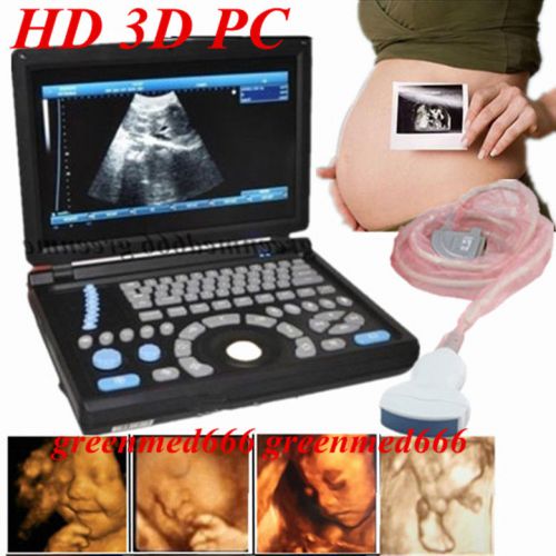 10.4inch 3d full digital laptop ultrasound scanner+7.5mhz convex probe pc hd fda for sale