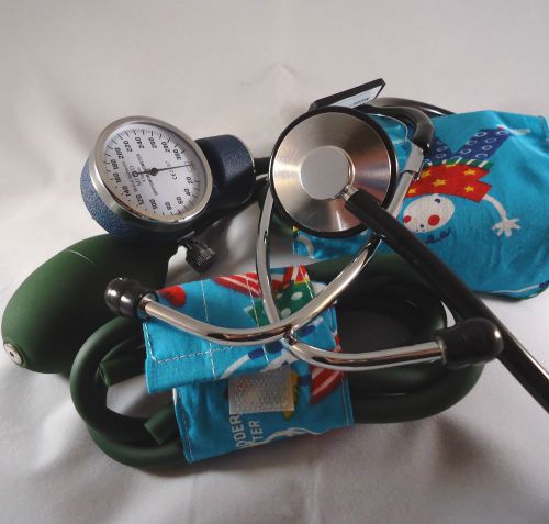 Combo pedriatric sphyg with 2 wraps &amp; s. head stethoscope awsome price &amp; quality for sale