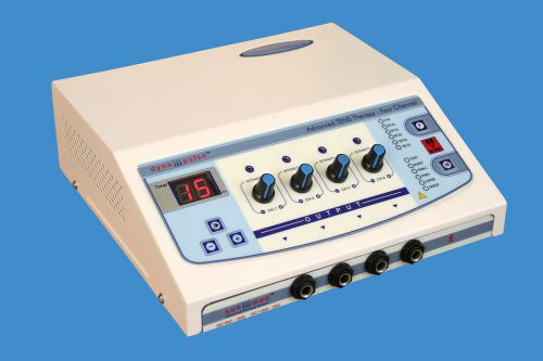 Chiropractic 4 Ch Electrotherapy machine Pain Relief  Therapy 8 Electrodes QS