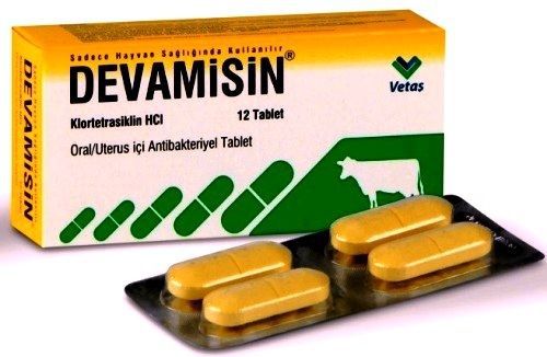 DEVAMISIN Oral Intrauterine Tablet Chlortetracycline hydrochloride ANTIBACTERIAL