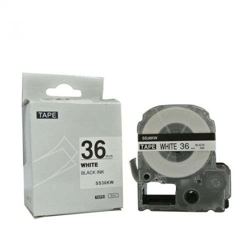 Label tape ss36kw(lc-7wbn9) white on black 36mm*8m compatible for  epson lw-900p for sale