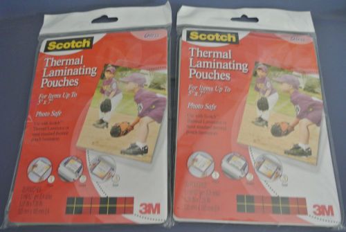 Lot of 2 Scotch Thermal Laminating Heat Pouches 5&#034;x7&#034; 20 Pack 3M
