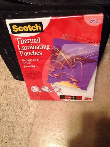 SCOTCH THERMAL LAMINATING POUCHES 9&#034; X 11.4&#034; NEW IN BOX