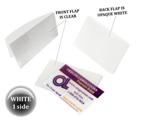 White/clear ibm card laminating pouches 2-5/16 x 3-1/4 qty 25 by lam-it-all for sale