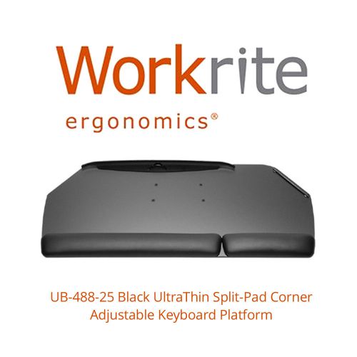 $187 workrite ub488-25 ultrathin split-pad corner adjustable keyboard platform for sale
