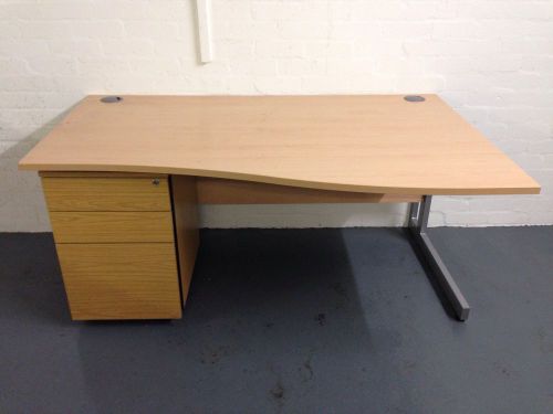 Office desk with set of movable drawers for sale