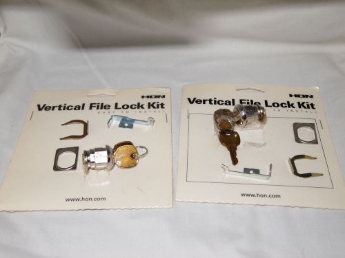 1 New In Package HON Vertical File Cabinet Lock Kits F-24-X 98639 Stainless