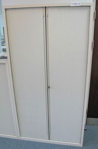 Grey Tambour Door/Rolling Shutter 5 Shelf Office Filing Cabinet/Cupboard