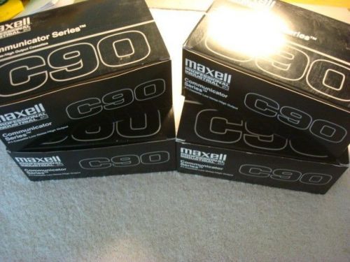 (4 BOXES  40 TAPES) Maxell C90 communicator series cassette tapes, 10 pack X4