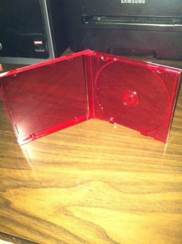 100 bl110pk red  single cd case with tray 10.4mm for sale