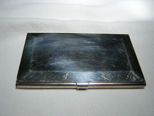 Reed &amp; Barton Silver Plated Card Case   3-3/4&#034; x 2-1/4&#034; x 1/4&#034; thick
