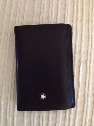 Montblanc Business Black Leather Business Card Holder - Excellent Condition