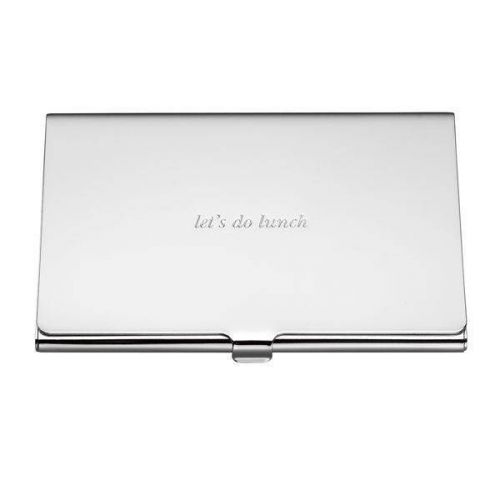 Kate spade new york silver street let&#039;s do lunch business card holder nib lenox for sale