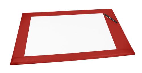 LUCRIN - Extra large Desk pad - Smooth Cow Leather - Red