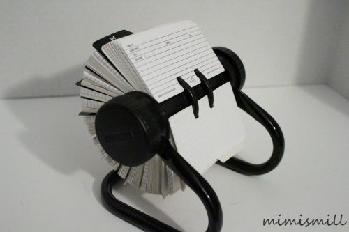 Rolodex Open Rotary Card Holder Includes Blank and Address Cards Unused
