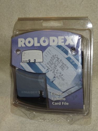 Rolodex Card File #15352AS Petite With 50 Cards And 6 Dividers Black