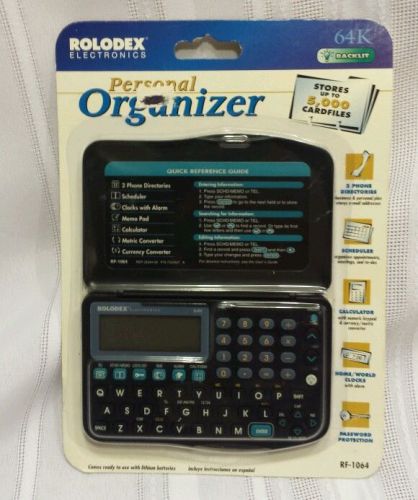 NEW ROLODEX ELECTRONICS PERSONAL ORGANIZER 64K UP TO 5,000 CARD FILES