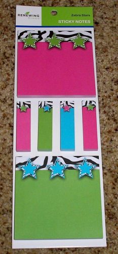 Teacher Resource: Zebra Stars 2 Pads Sticky Notes + 4 Pads Sticky Flags