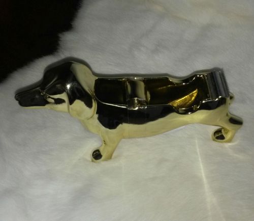 Dachshund Dog tape dispenser Gold