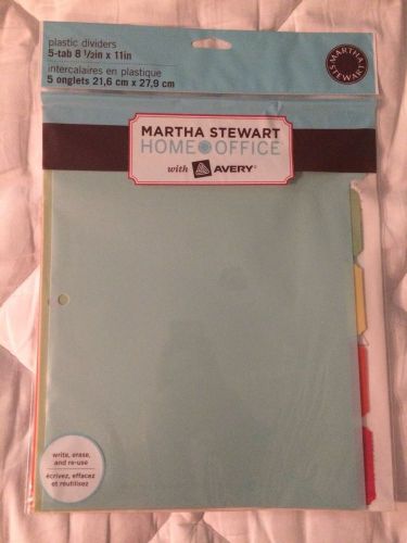 Martha Stewart Home Office Plastic Dividers (8 1/2 in. x 11 in.) | NEW!