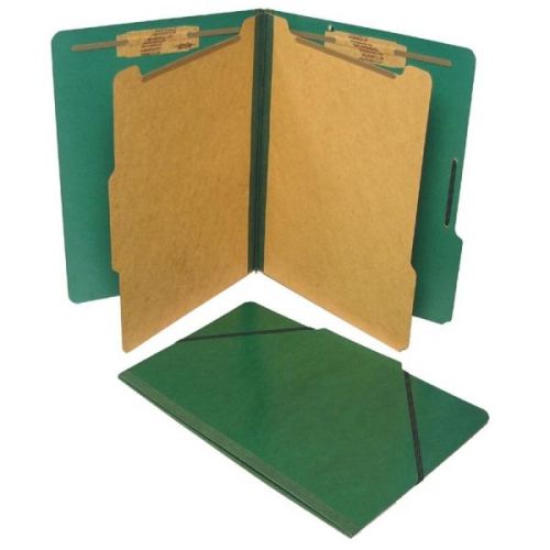 10- classification folders w/fastener, legal, 2.25&#034; expansion. forest green. for sale