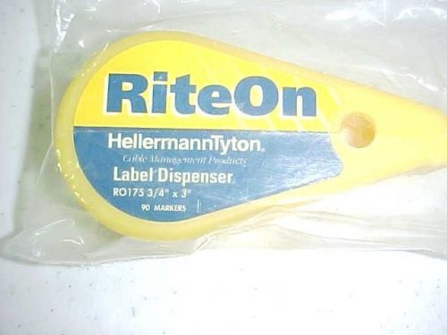 Rite-On Self-Laminating Label Dispenser, .75&#034; X .75&#034; X 3.0&#034; Vinyl, White, 90/RL