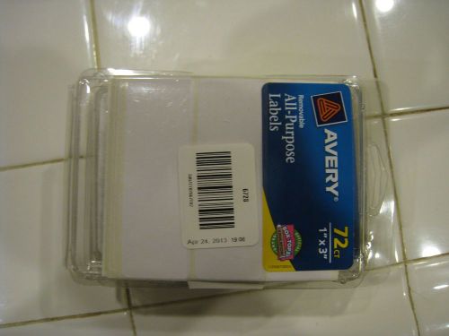 3 Packs of Brand New Avery 1&#034; x 3&#034; All-Purpose Labels 72 Count