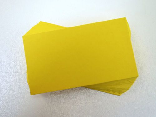 100 yellow blank business cards 80 lb.cover 89mm x 52mm- 3.5 x 2 solar yellow for sale