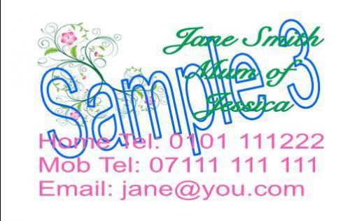 Mommy Mummy Mum Dad Contact Calling Business Cards Printing &#039;50 Cards&#039;