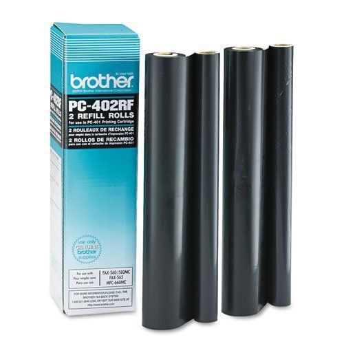 BROTHER Brother - PC402RF Thermal Transfer Refill Roll, Black, 2/Pack Sold