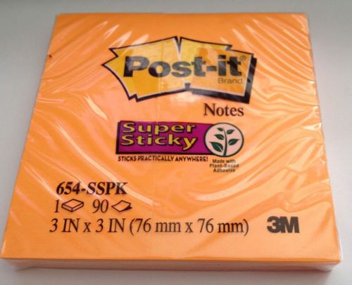 Post-it super sticky note 90 count orange