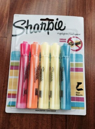 Sharpie Color 5 Pack Assorted Highlighters with Smear Guard - 1809199 - NEW