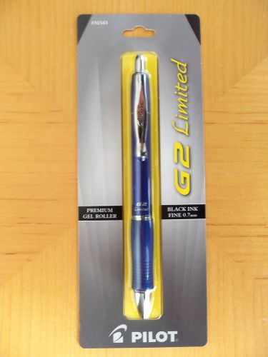 Pilot G2 Limited Premium Gel Roller Fine Point Pen, Black Ink, Blue Barrel