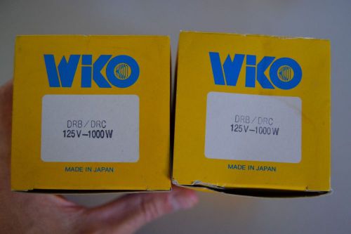 2 New Old Stock WIKO PROJECTOR LAMP DRB/DRC 125V - 1000W , NEW, IN ORIGINAL BOX!