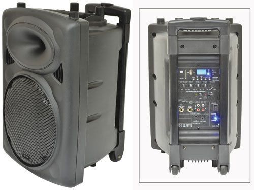 QR10 10&#034; 100W Portable PA System includes a Headset Mic with Bodypack