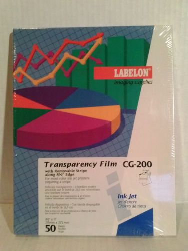 Labelon Transparency Film For Ink Jet Printers CG-200 Removable Stripe NEW