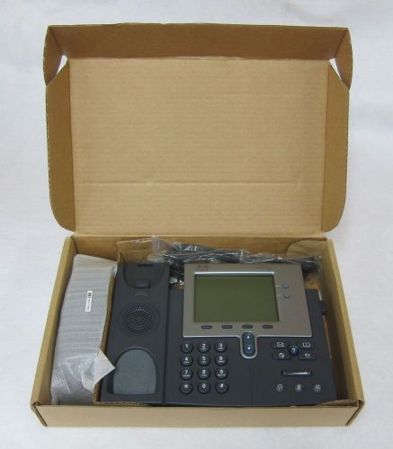 New cisco cp-7941g 7941 lcd ip voip business office phone w/ handset &amp; stand #19 for sale