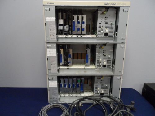 Toshiba Strata phone system DK424 2x Expansion Cabinets IVP8 R2-4 RCTUD3A V.3 +