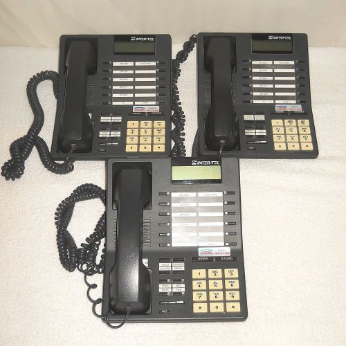 Lot of 3 INTER-TEL AXXESS SYSTEM PHONES 550.4400 (5504400) TELEPHONE HANDSETS