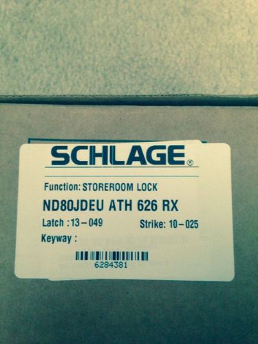 schlage ND80JDEU ATH 626 RX electrified storeroom lock