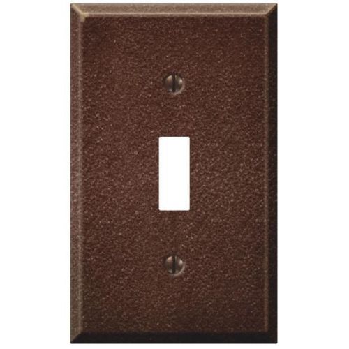Textured Antique Copper Steel Switch Wall Plate-1TGL TX ACPR WALLPLATE