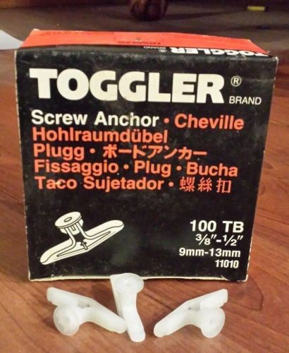 100x Toggler Mounting Anchors  Drywall Toggle Screw Anchor Concrete Plastic 6-14
