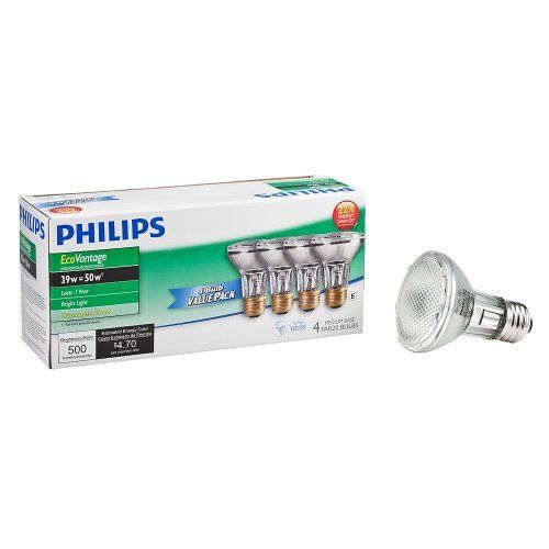 Philips 419762 39-watt par20 ecovantage dimmable  flood light light bulb, new for sale