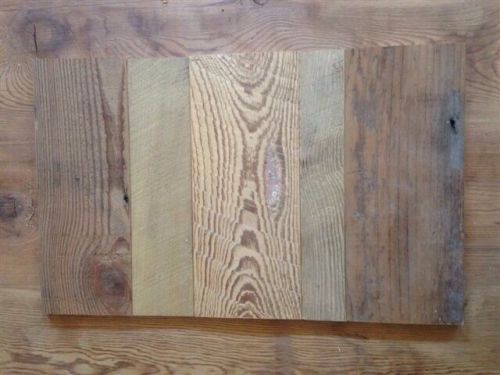 Reclaimed barn wood paneling samples
